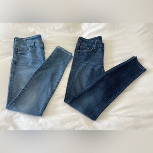 MOTHER | SZ 28 | Lot 2 Looker Ankle Fray | Clean Sweep Skinny | Fingerprints